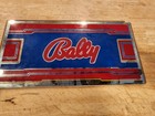 Vintage Bally Gaming slot machine 15-1/8" by 7-3/4" glass marquee sign — photo 1