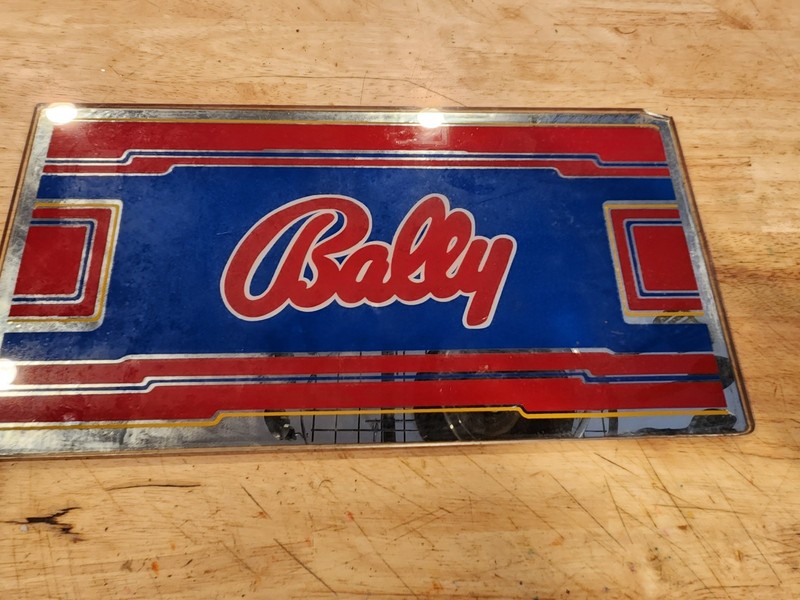 Vintage Bally Gaming slot machine 15-1/8" by 7-3/4" glass marquee sign