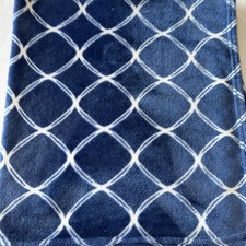 Hudson Baby HB Blue White Baby Blanket Plush Lovey