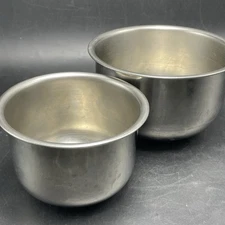 2 Vtg Vollrath Stainless Mixing Bowls Nesting 3/4 & 1 1/2 QT #69306 #69314 USA