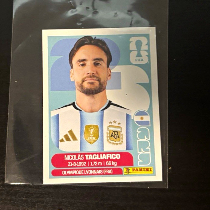 Panini FIFA World Cup 2026 Sticker ARG 6 Nicolás Tagliafico Argentina