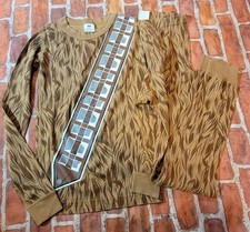 Hanna Andersson Star Wars Chewbacca Pajamas Sz 140  10 Long John Set Small Flaw