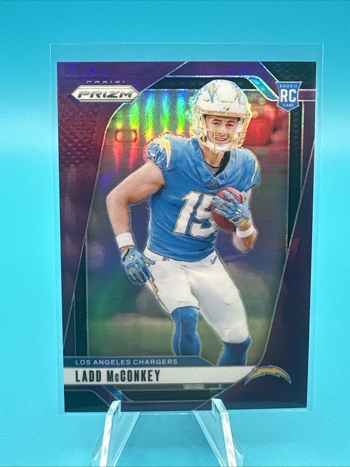 LADD MCCONKEY 2024 Panini Prizm #365 Purple Prizm RC Rookie /125
