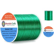 Durable 20 Gauge Aluminum Wire - 100 Feet Kelly Green for DIY Crafting Projects