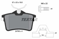Bremsbelagsatz FÜR Peugeot 307 Break (3E), Peugeot 307 (3A/C) - Textar 2476501