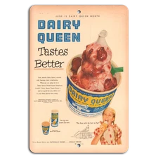Dairy Queen Delight: Vintage Ice Cream Metal Sign