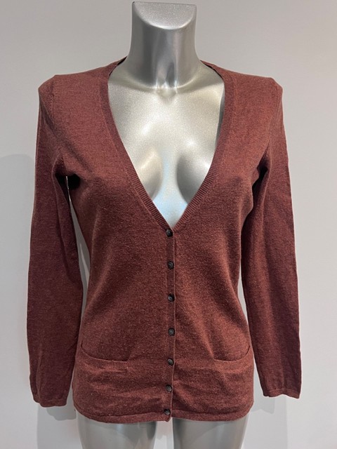 gilet laine coton rouille femme TOMMY HILFIGER taille S excellent état