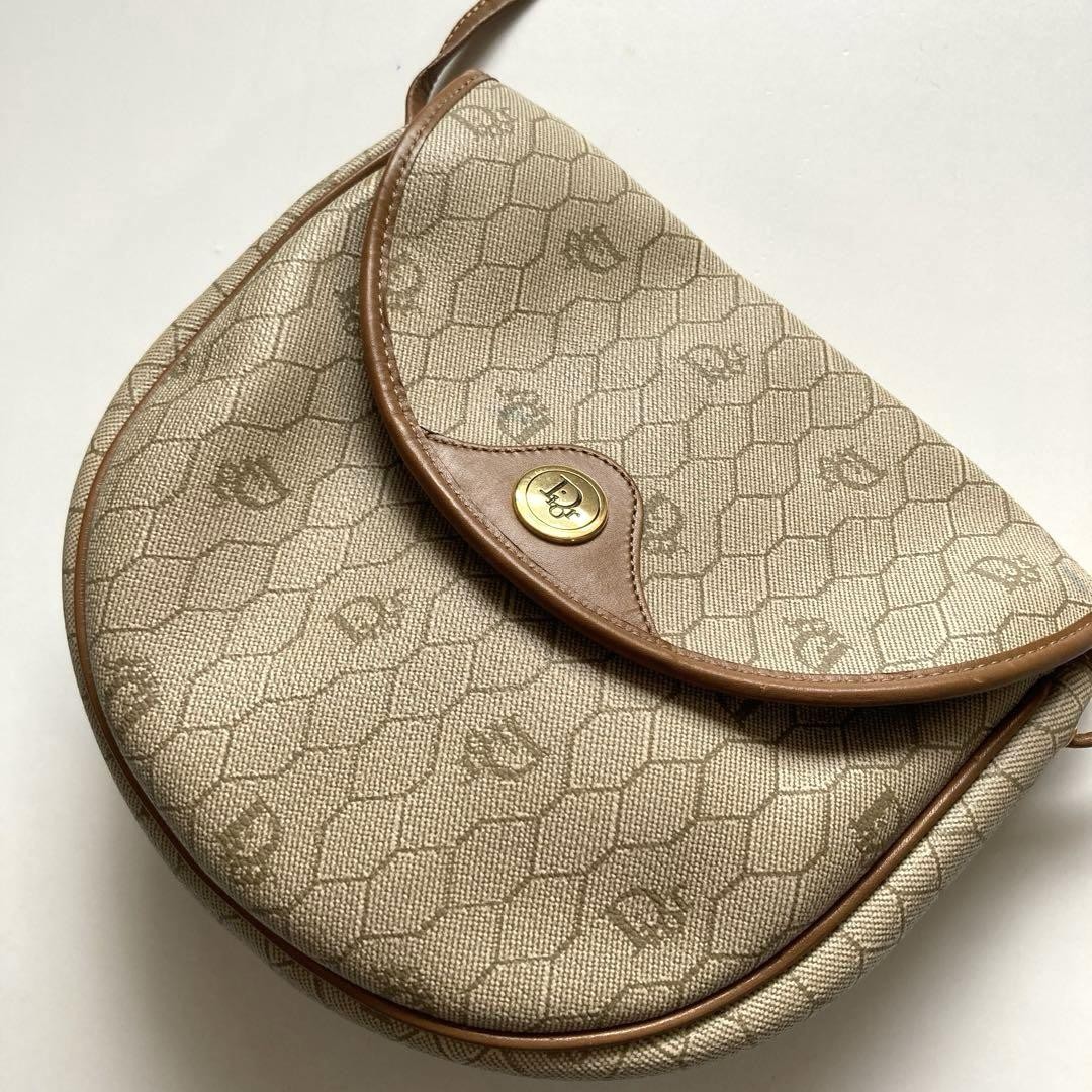 Dior Honeycomb Shoulder Bag in Brown PVC Authentic Design F06191786