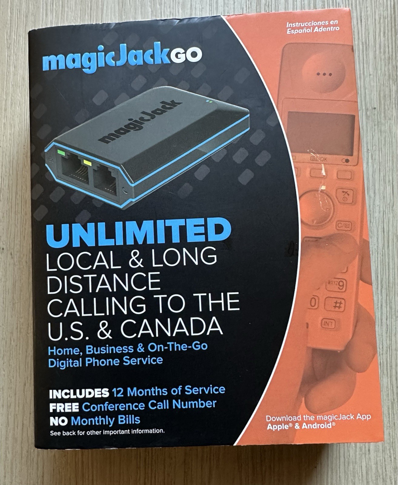 Magic Jack Go 2017 VOIP Phone Adapter Portable Home and On-The-Go Digital Phone