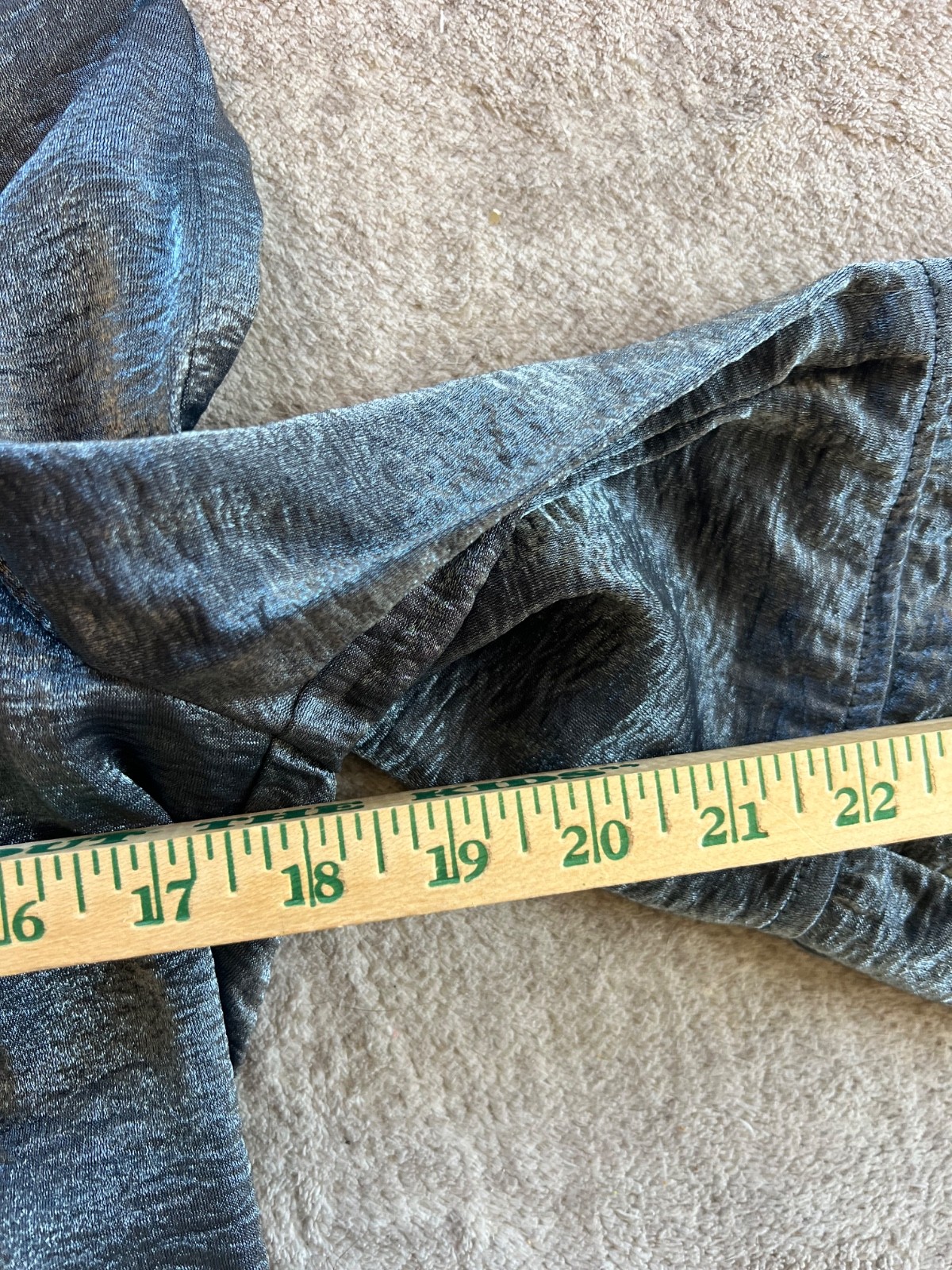 Berek 2 Shiny Silver Solid Full Zipper Silver Met… - image 4