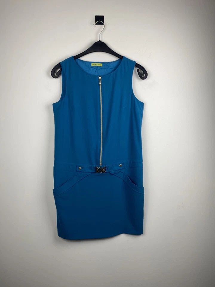 Robe moulante bleue Versace Jeans pour femme IT46 DE40 M-L vintage designer - Photo 1/4