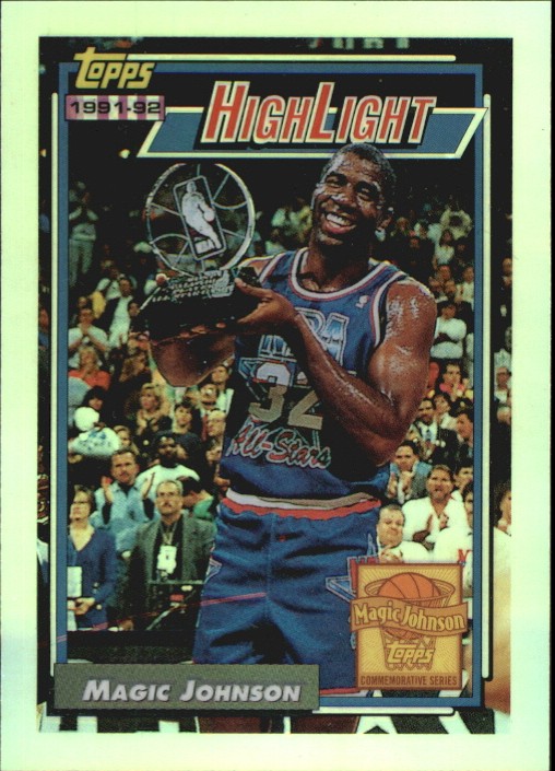 2000-01 Topps Chrome Magic Johnson Reprints Refractors #5 Magic Johnson - BSK
