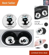 Adorable Anti-Slip Car Coasters - 2 Pack for Cup Holders - Easy Clean Design