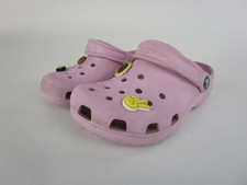 Crocs Juniors Big Kids Classic Clog Comfort Slip On Pink Shoes Slides Size 1
