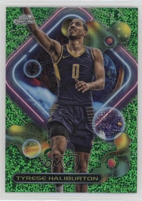 2023 Topps Cosmic Chrome Green Space Dust Refractor 58/75 Tyrese Haliburton 9cf