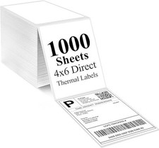 4x6 Fanfold fits MUNBYN Thermal Labels Label Printer, Fan-fold Fanfold / 1000pcs