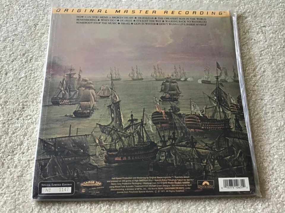 MFSL BEE GEES Mobile Fidelity TRAFALGAR #1147 Sealed Original Master Recording - Image 2 of 4