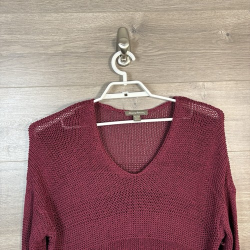 Tommy Bahama Damen Gr. XL Pullover Pulli weinrot offen Strick Langarm - Bild 2 von 9