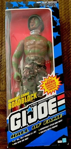 NIB 1993 HALL OF FAME GI JOE COMBAT CAMO ROADBLOCK ACTION  FIGURE HASBRO 2