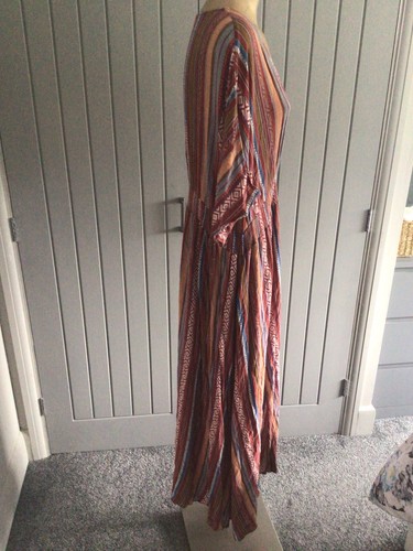 Bloomchic Ladies Boho Hippie Dress UK 22/24 V Neck 3/4 Sleeve Pockets 52” L - Picture 7 of 13