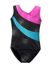 Leotards for Girls Gymnastics Toddler Dance Clothing 7-8 Years Black Blue
