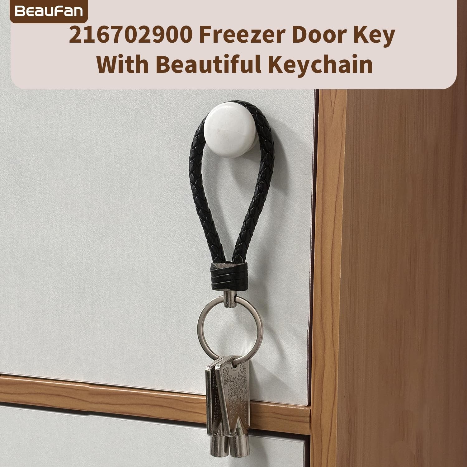 Metal Freezer Door Keys for Frigidaire Kenmore Electrolux, 2 Pack, Compare Part