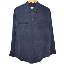 Equipment Femme Navy Blue 100% Silk Sandwashe...