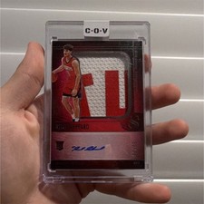 2024-25 Panini Silhouette Reed Sheppard Rookie Auto Patch /99 Houston Rockets