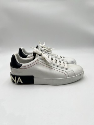 Men s Dolce & Gabbana Portofino leather sneakers in white Size 7