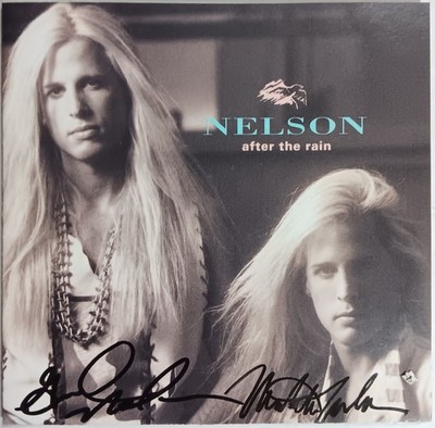 NELSON After The Rain SIGNED by MATTHEW & GUNNAR! 1990 CD Glam Hair Metal Rock