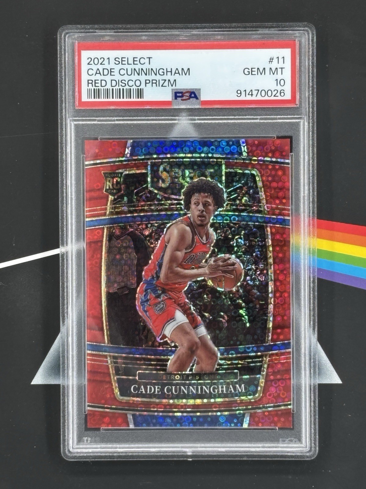 2021 Select - Cade Cunningham - Concourse Rookie - Red Disco 4/49 - PSA Gem 10