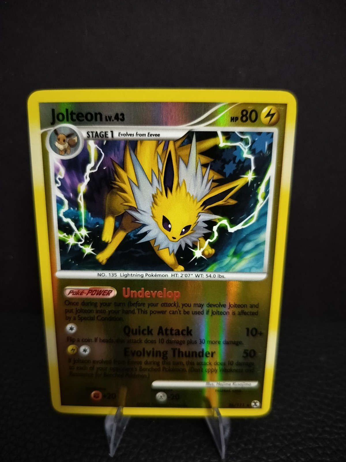 Pokemon JOLTEON 26/111 Rising Rivals - RARE Rev Holo - NEAR MINT
