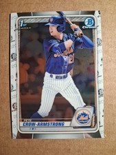 Pete Crow-Armstrong RC, 2020 Bowman Chrome Draft BD-72, 1st Bowman Chrome, Cubs