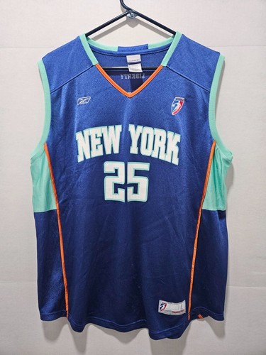 Vintage Reebok WNBA New York Liberty Becky Hammon #25 Basketball Jersey Womens L