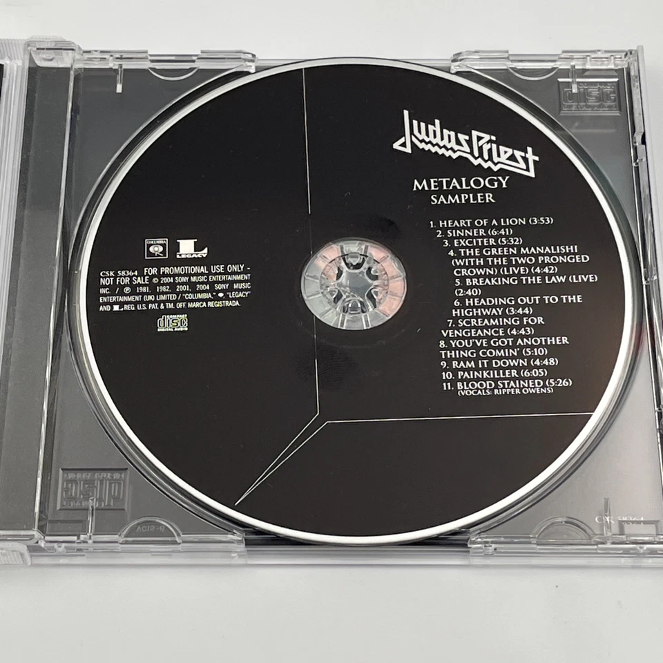 JUDAS PRIEST Metalogy Box Set Sampler PROMO CD Excellent Tested Crack In Case - Image 3 of 4