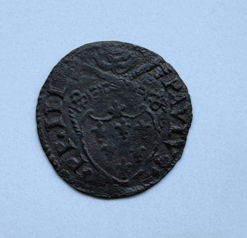 ITALY - PAPAL STATES - POPE PAUL III (1534-1549) - QUATTRINO - FREE SHIPPING!