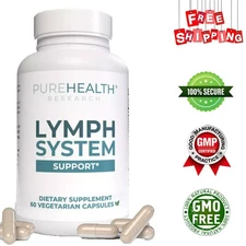 PureHealth Research Lymph System-Reduce Swelling Lymphatic Supplement(60 Caps)