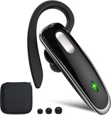 Bluetooth Headset, V5.1 Ultralight Wireless Handsfree Earpiece Cell Phone with