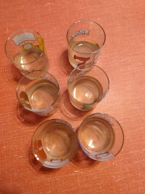 Vintage 1980 set 6 Ziggy Drinking Glass Tom Wilson Cartoon | eBay