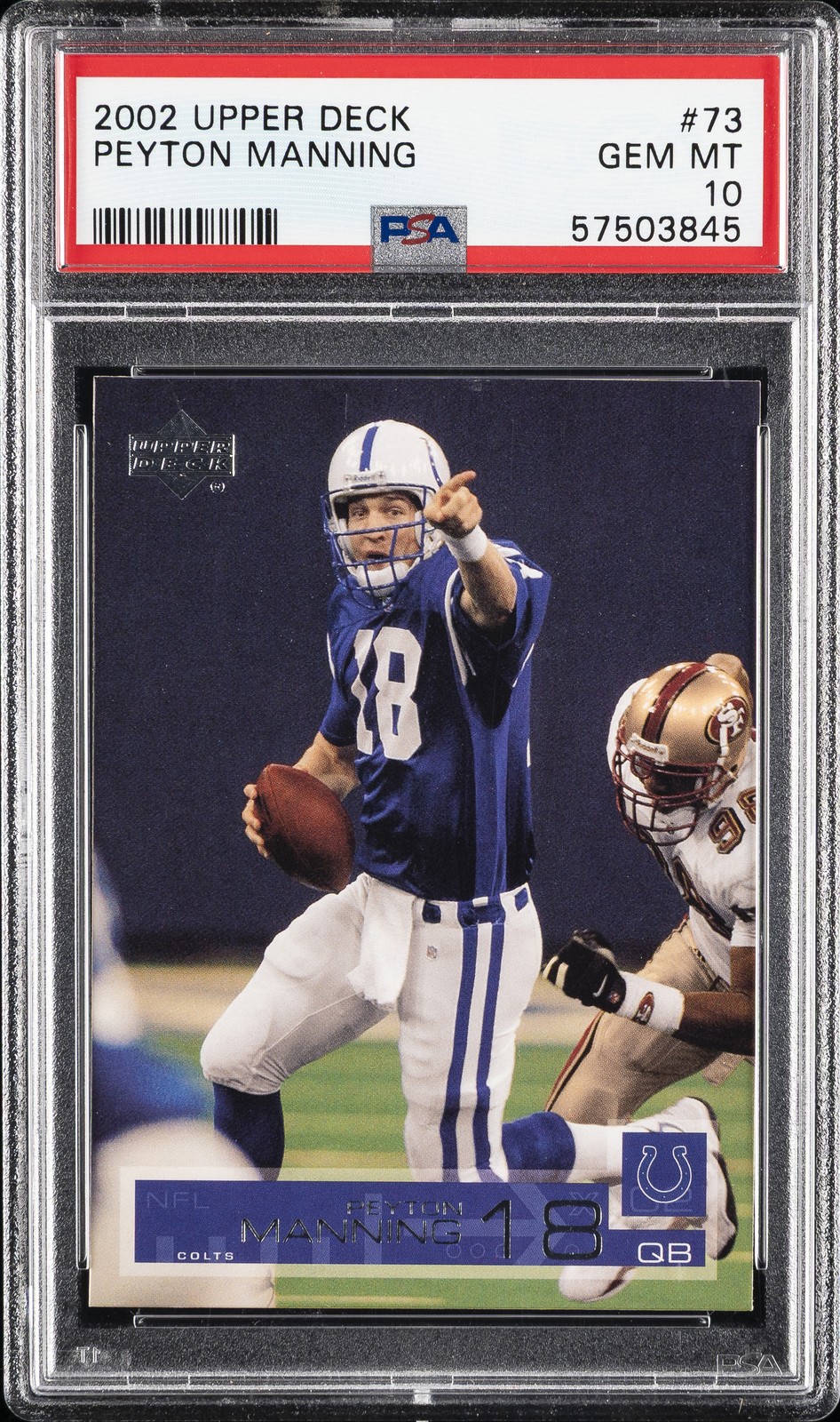 2002 UPPER DECK #73 PEYTON MANNING PSA 10