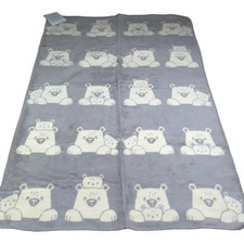 Reny Natur Bio Babydecke grau 100% Baumwolle Bio Bär 75x100 cm Germany