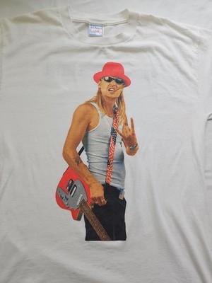 Vintage 90 s Kid Rock Single Stitch Show Me Some Metal Shirt Men's Large 21×29.5