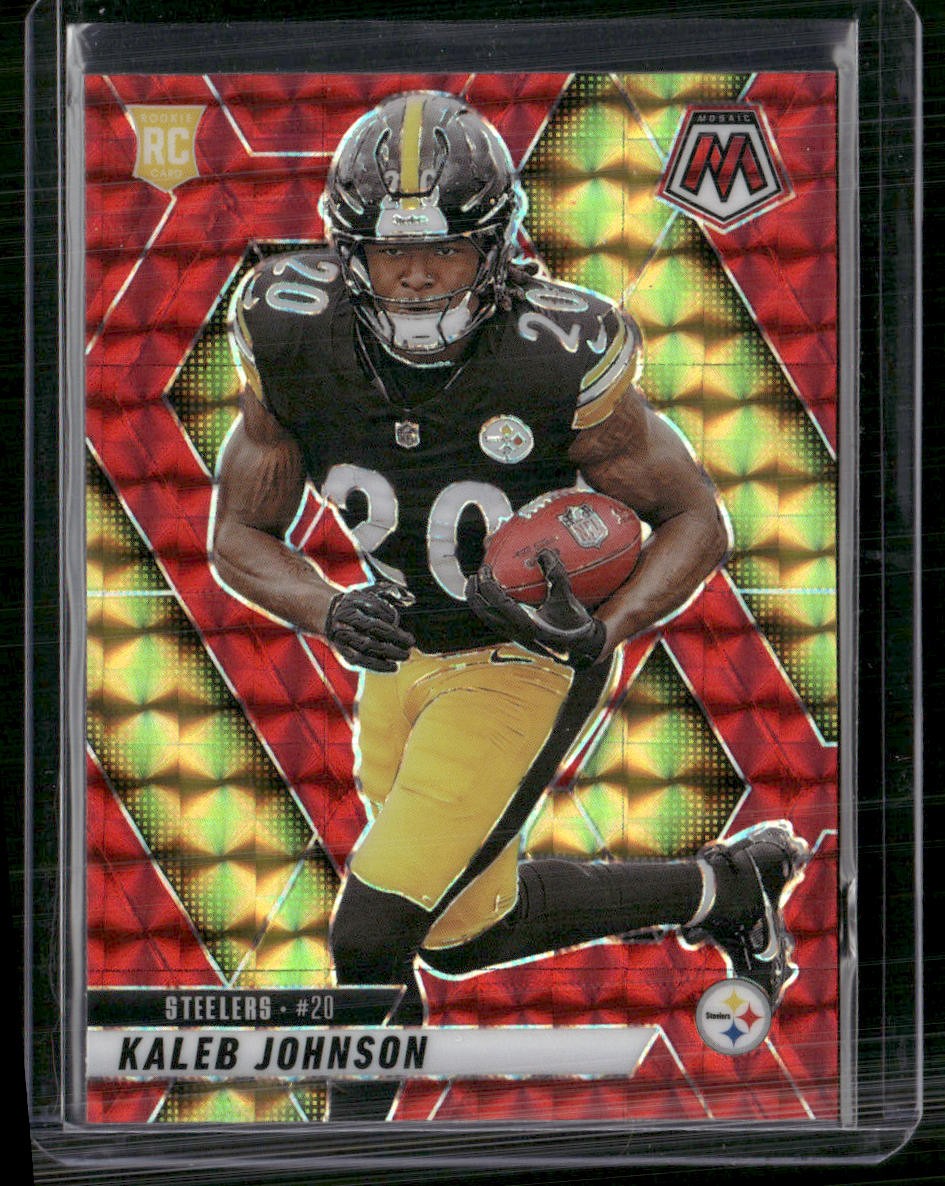 2025 Panini Mosaic #315 Kaleb Johnson Mosaic Red