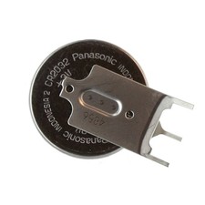CR-2032/GVN 3V Lithium Coin Battery Horz 3 Pins Tab for PC Boards