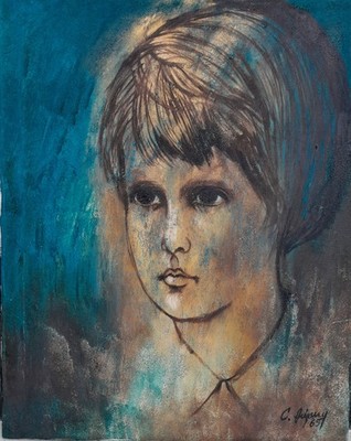 MID CENTURY MODERN EXPRESSIONIST OIL/CANVAS SIGNED/DATED 1965 ''HAUNTING BEAUTY''