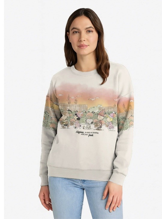 Peanuts Gang Women’s Snoopy And Friends  Sweatshirt Large NWT