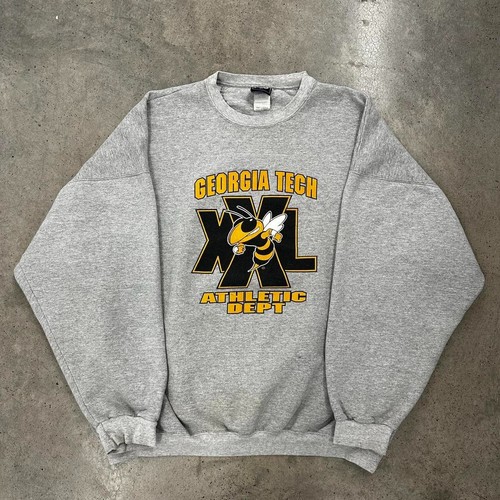Vintage Georgia Tech University College Crewneck Sweatshirt Retro Style