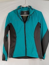 Avalanche Jacket Womens Small Hiking Running Windbreaker Blue Gray Athleisure