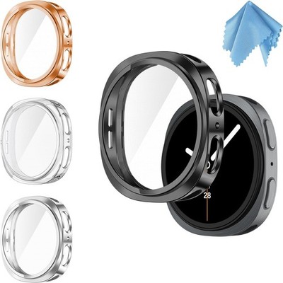 4 Pack Case For Samsung Galaxy Watch 8 44mm 2025 Soft TPU Screen Protector Cover