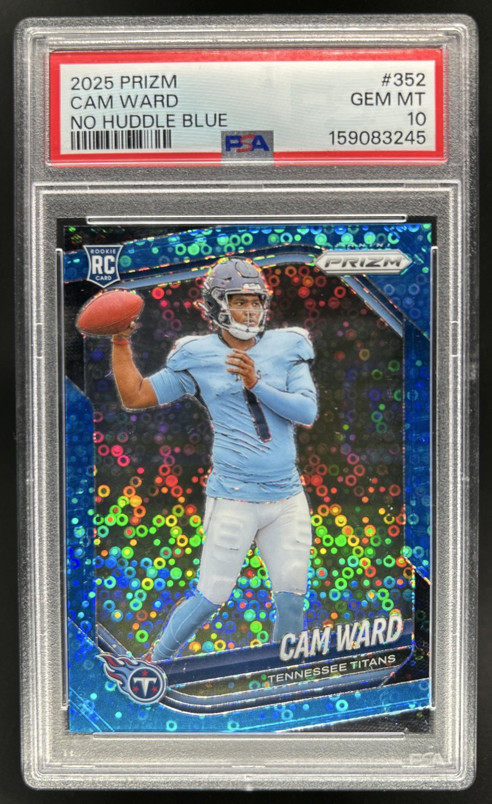 Cam Ward Panini Prizm #352 No Huddle Blue
